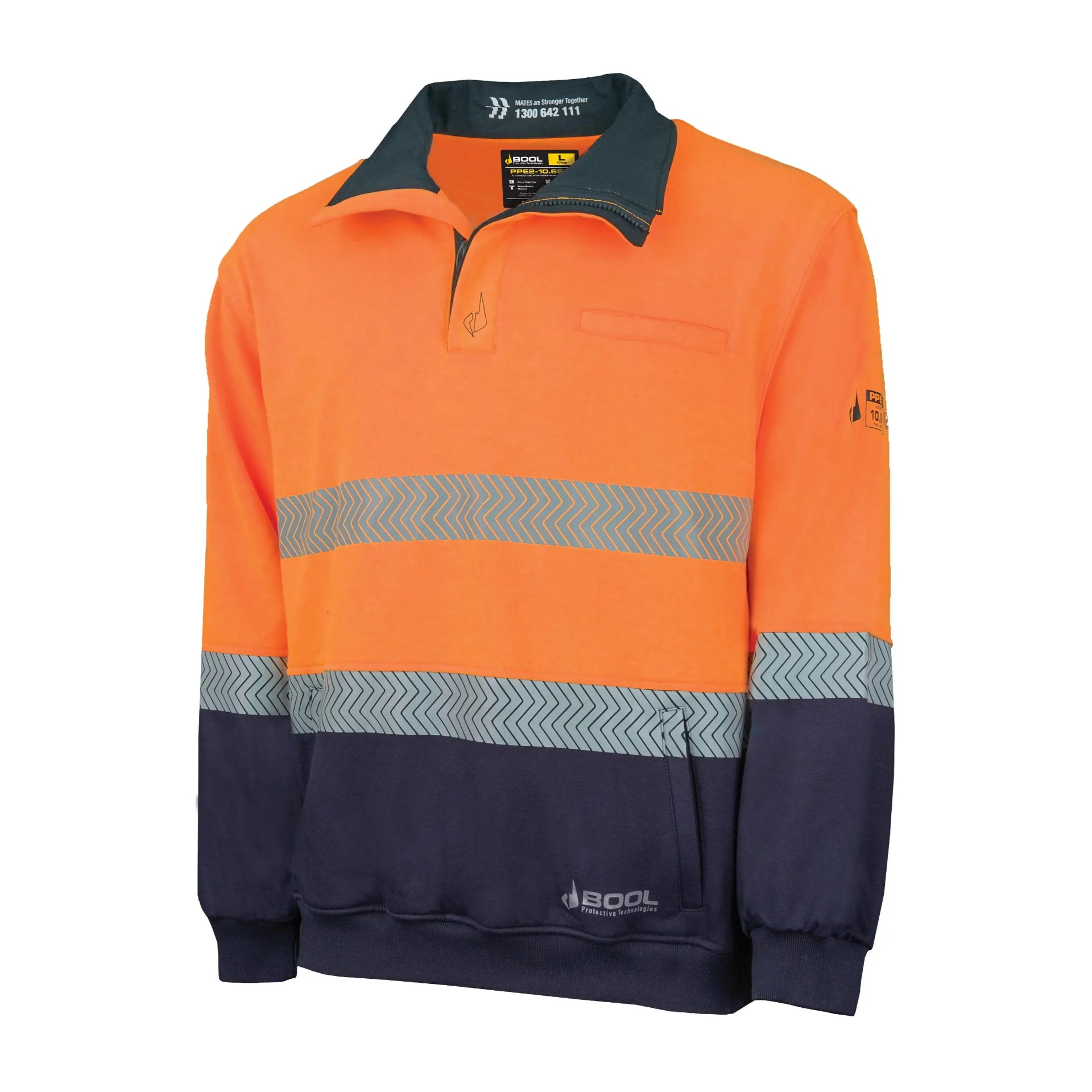 Bool PT - PPE2 Two Tone FR Water Repellent Fleece Jumper with Segmented FR Reflective Tape - BW2350T1