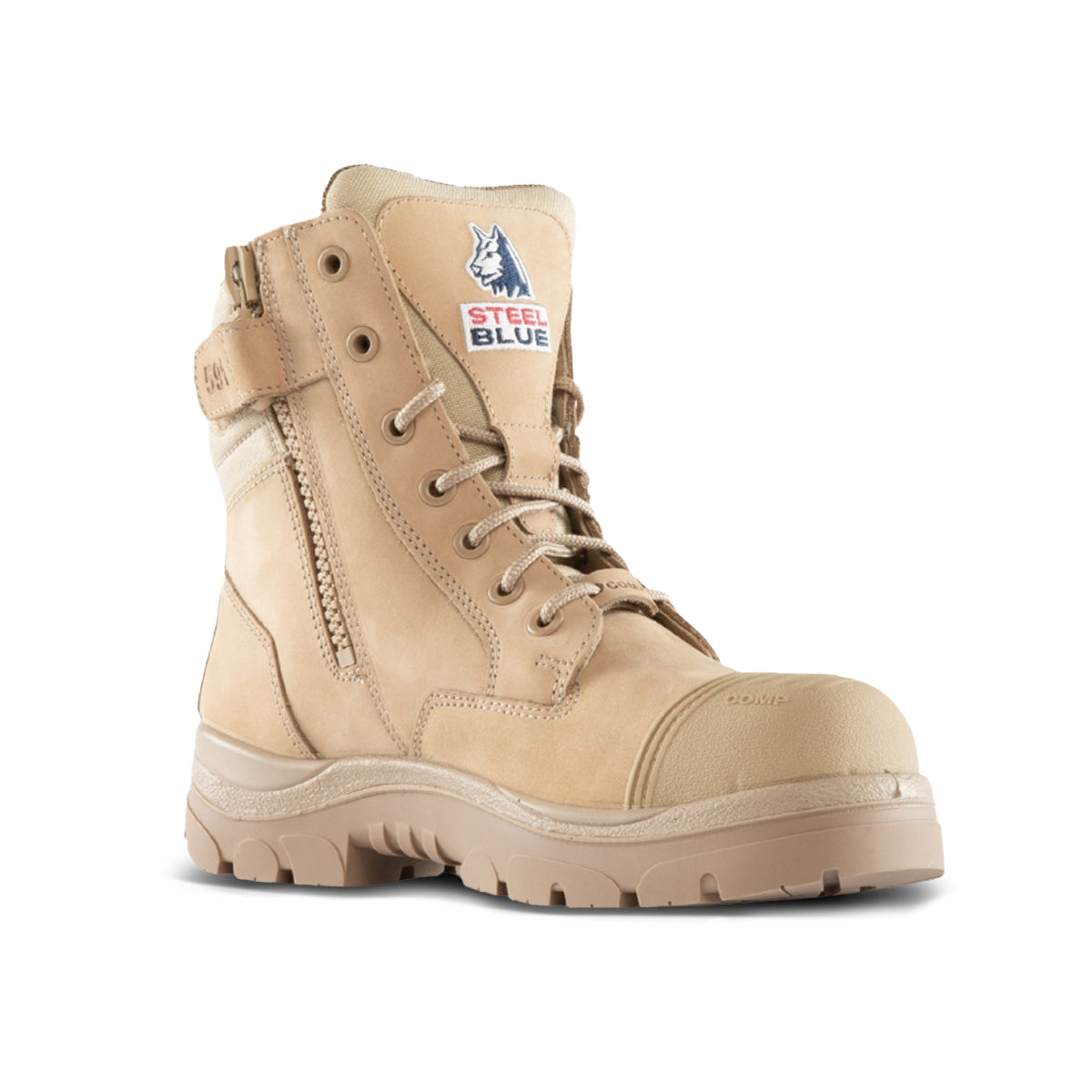 Steel Blue - SOUTHERN CROSS - Composite Toe Zip Side Boot