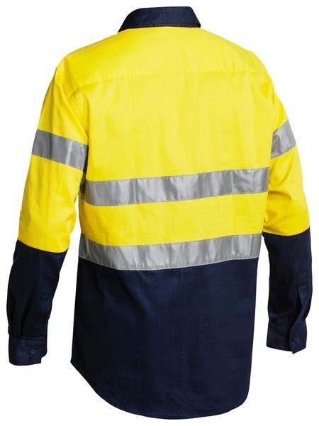 Bisley - Men's Taped Hi Vis Closed Front Drill Shirt - BTC6456