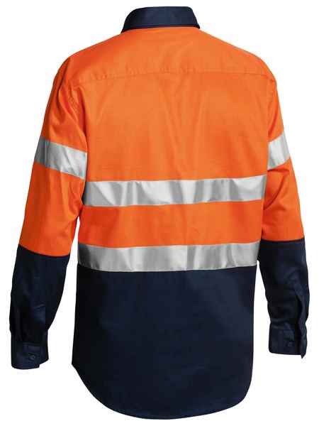 Bisley - Men's Taped Hi Vis Closed Front Drill Shirt - BTC6456