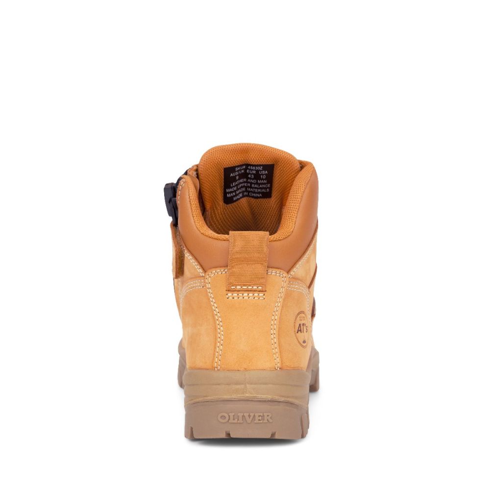 Oliver - 130mm Wheat Zip Sided Boot