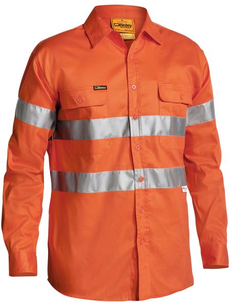 Bisley - Men's Taped Hi Vis Drill Shirt - BT6482
