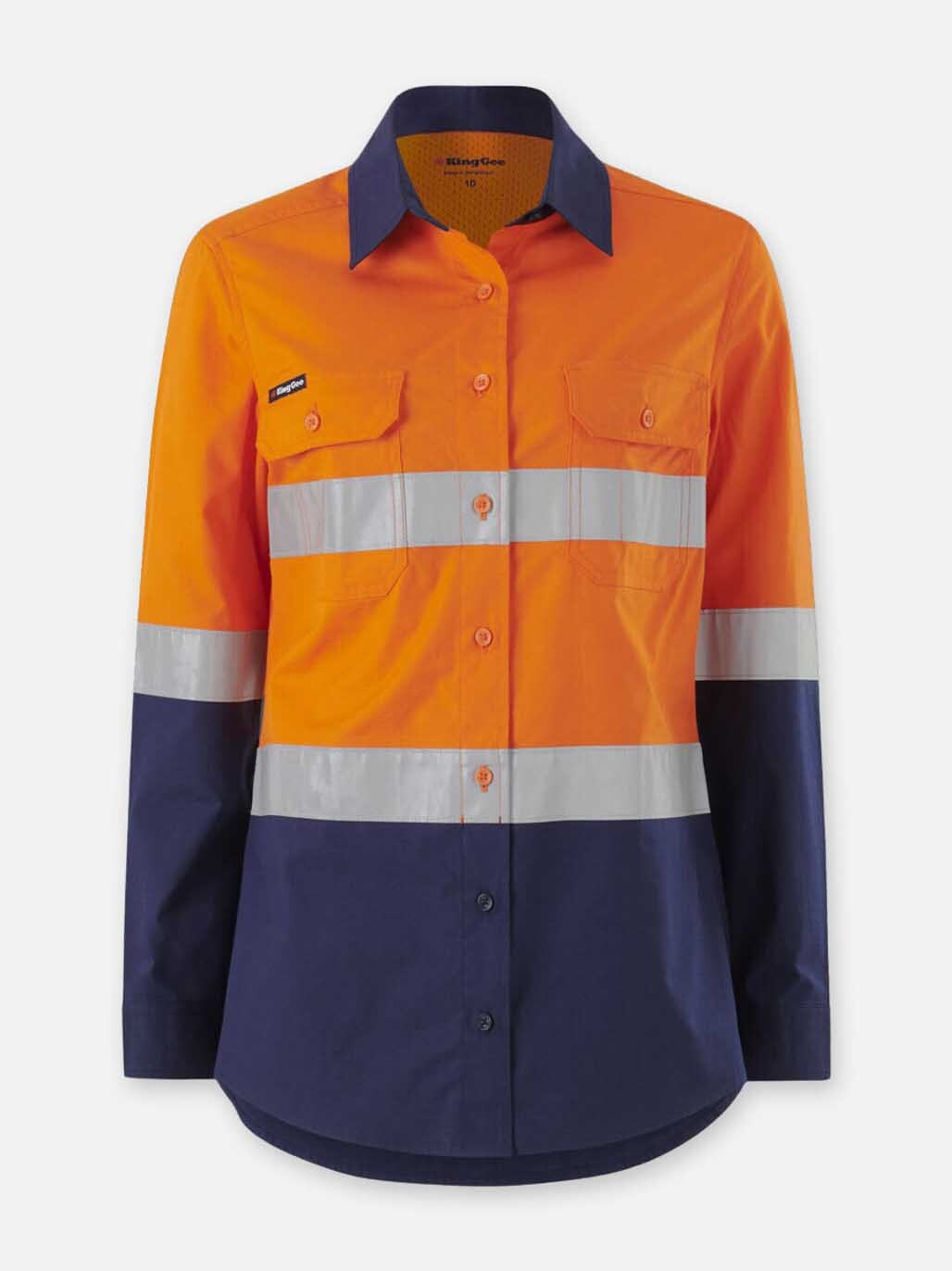 KingGee - Womens Workcool Vented Spliced Shirt Taped Long Sleeve - K44227