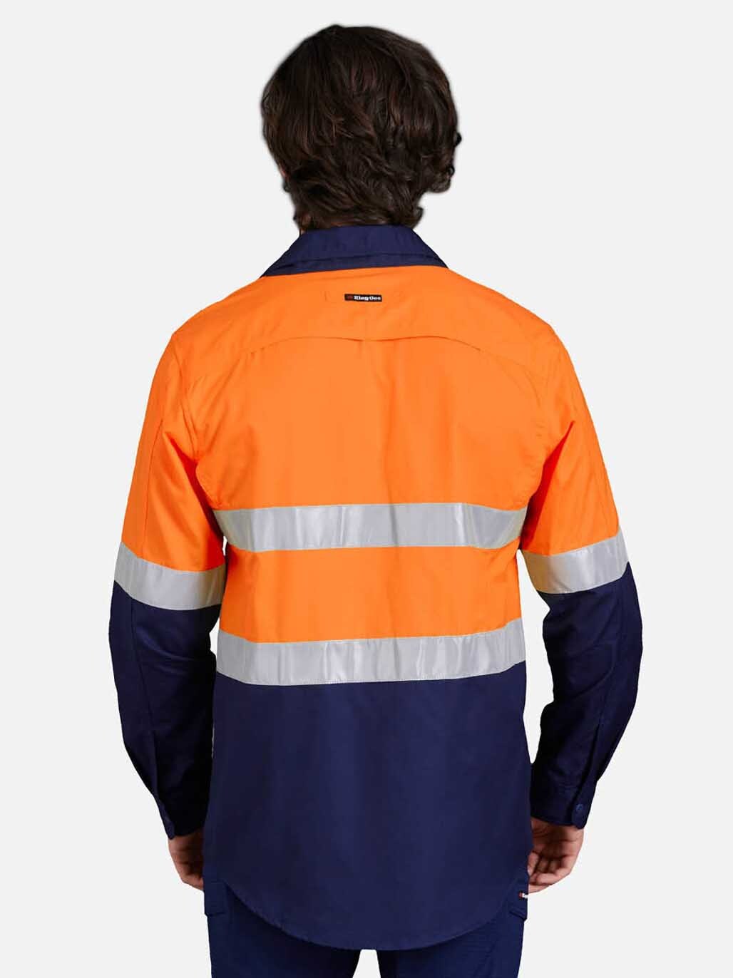 KingGee - Men's Workcool 2 Hi-Vis Reflective Two Tone Long Sleeve Work Shirt - K54880