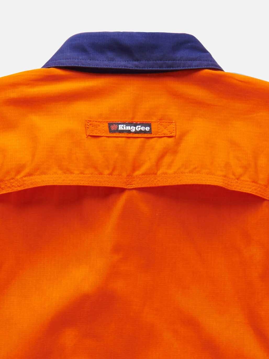 KingGee - Men's Workcool 2 Hi-Vis Reflective Two Tone Long Sleeve Work Shirt - K54880