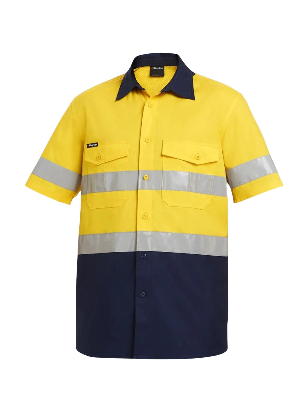 KingGee - Men's Workcool 2 Hi-Vis Reflective Short Sleeve Work Shirt - K54885