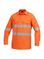 KingGee - Men's Workcool 2 Hi-Vis Reflective Closed Front Shirt - K54896-ORA