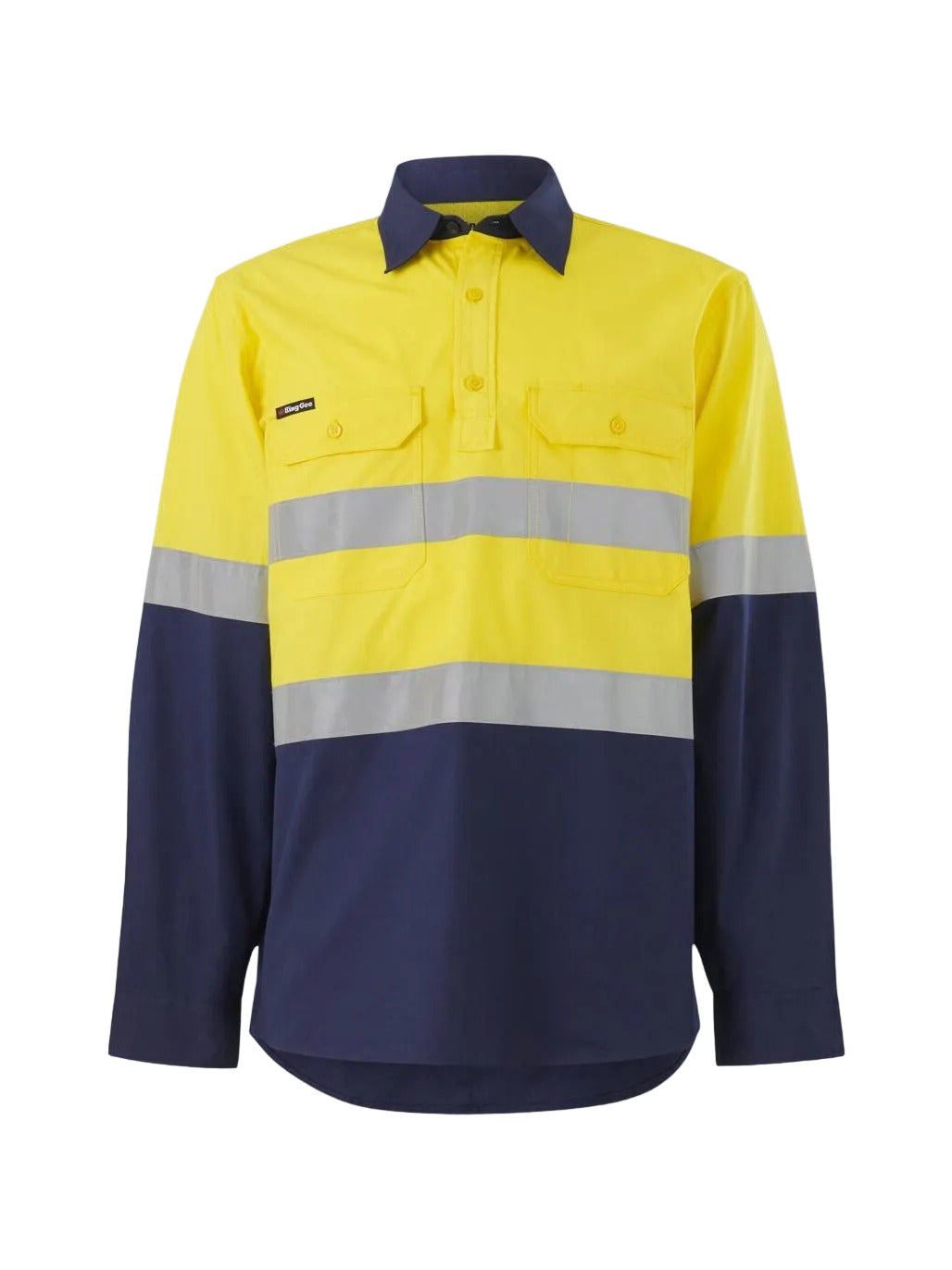 KingGee - Men's Workcool Vented Closed Front Spliced Shirt Taped Long Sleeve - K54914