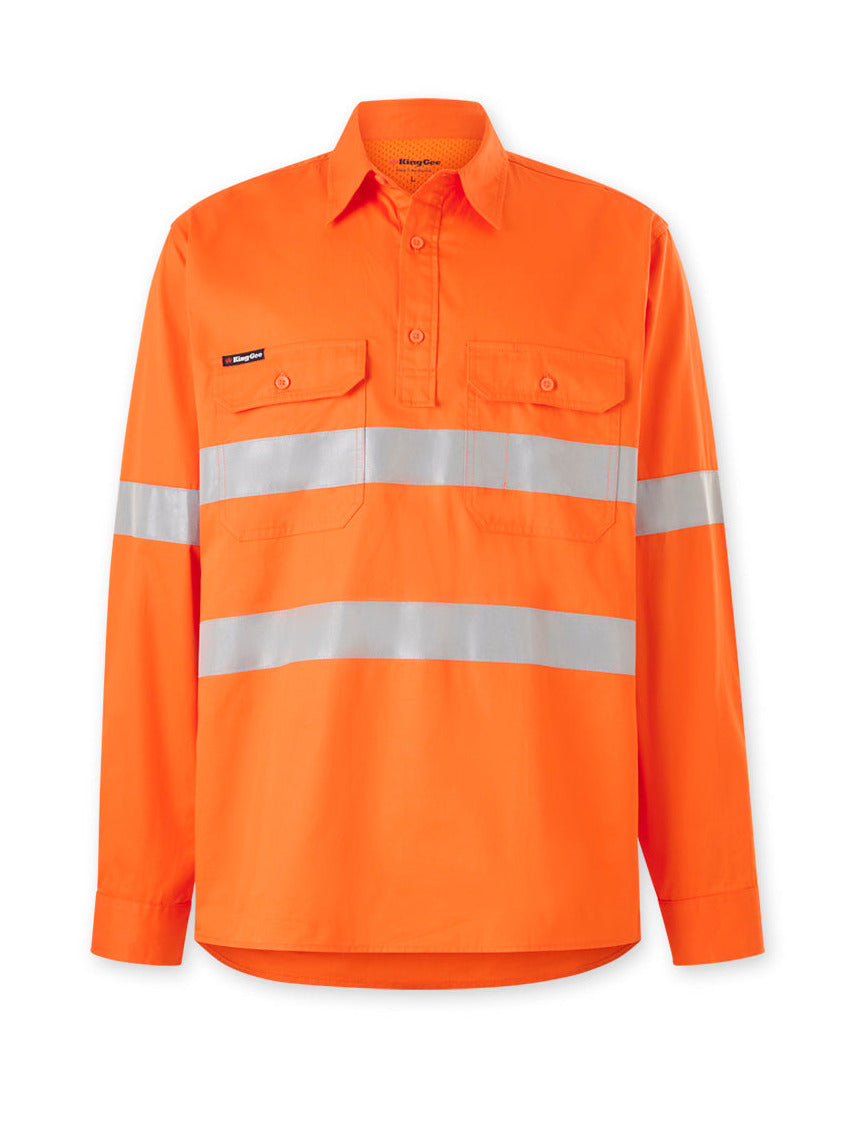 KingGee - Men's Originals Hi Vis Closed Front Shirt - K54934