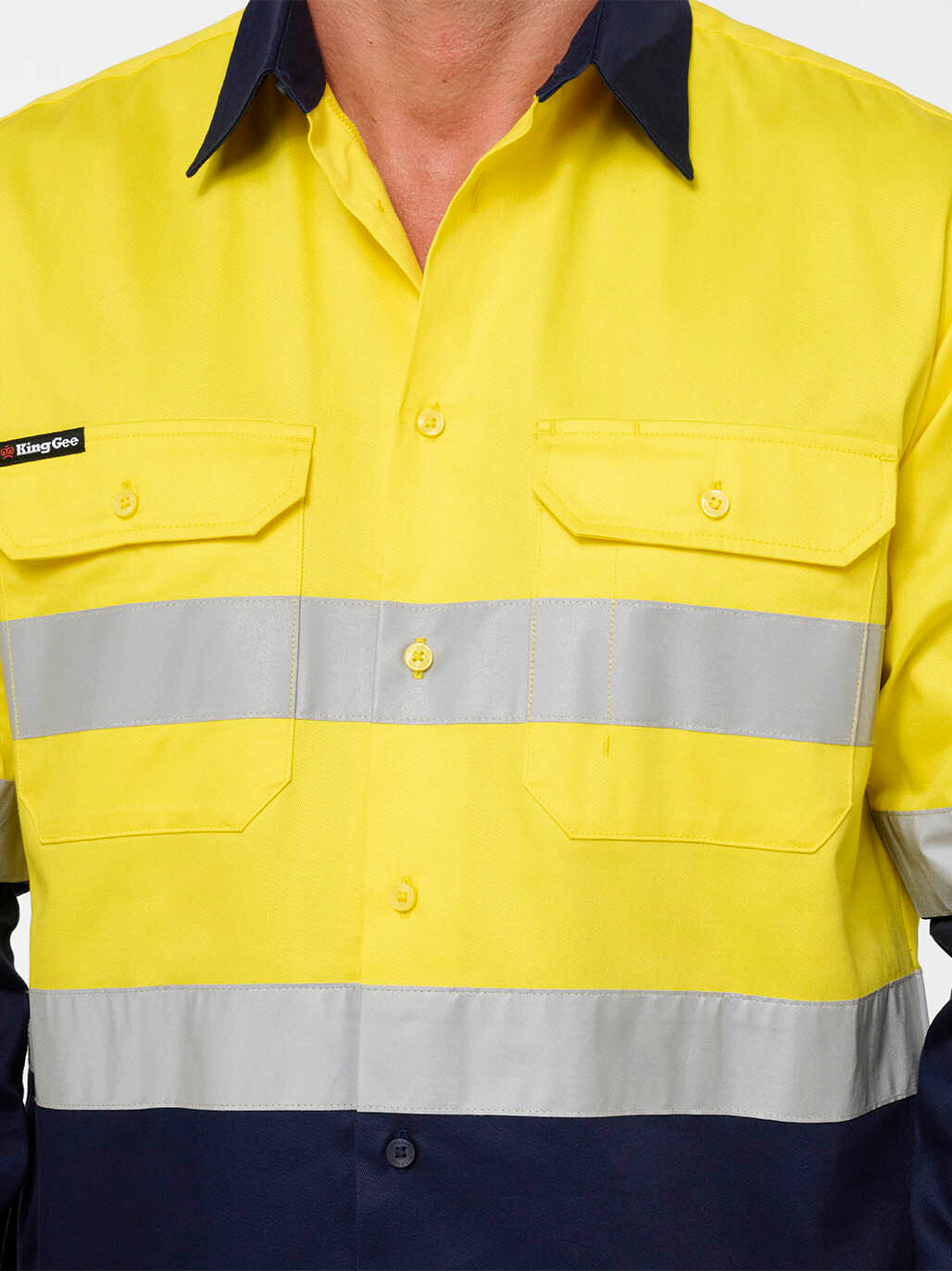 KingGee - Men's Originals Reflective Spliced Drill Shirt - K54936