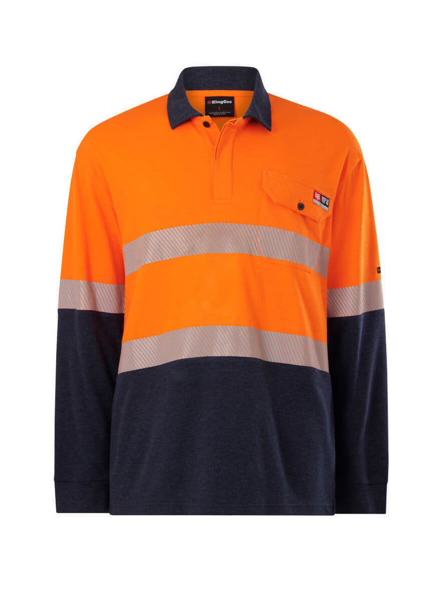 KingGee - Shieldtec FR Hi-Vis Spliced Polo with FR Tape - K84008