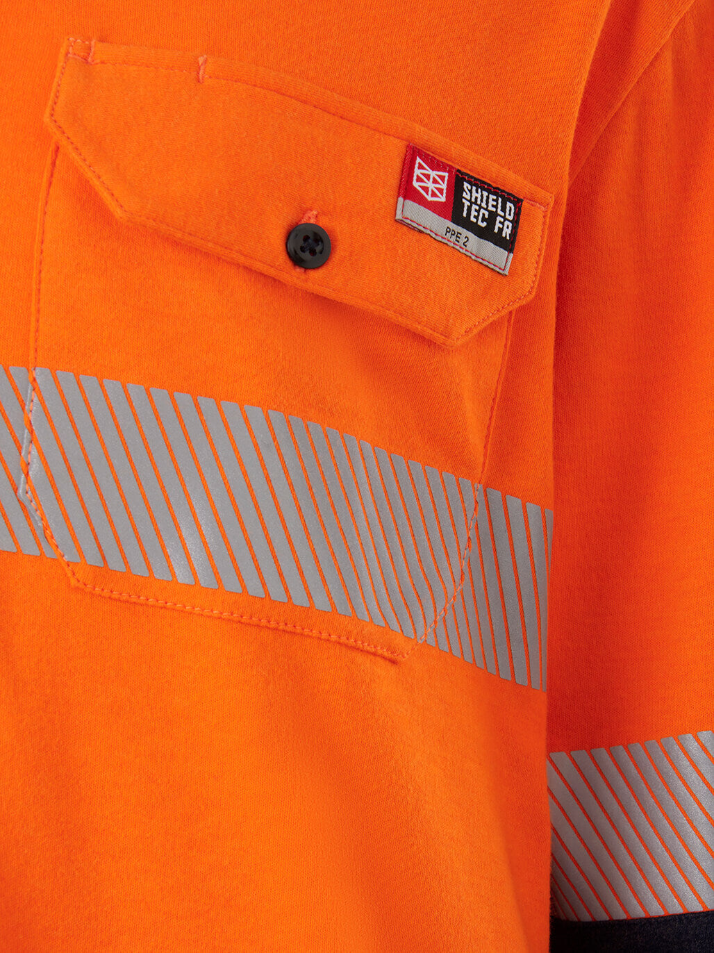 KingGee - Shieldtec FR Hi-Vis Spliced Polo with FR Tape - K84008