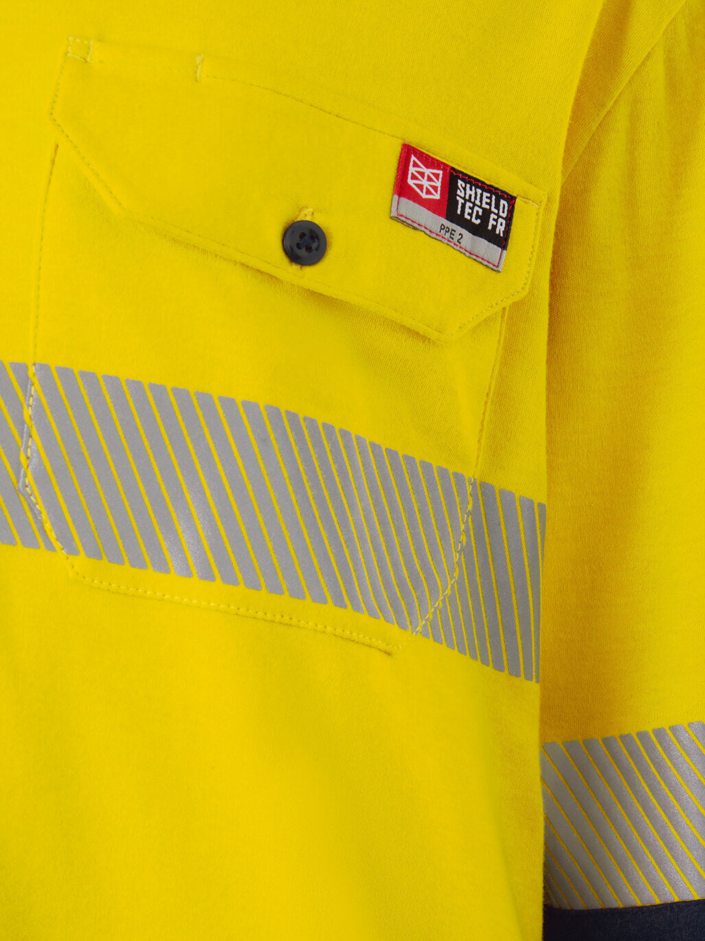 KingGee - Shieldtec FR Hi-Vis Spliced Polo with FR Tape - K84008