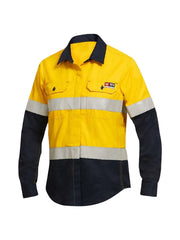 KingGee - Women's ShieldTec FR Hi Vis 2Tone Open Front Taped Shirt PPE2 - Y04050