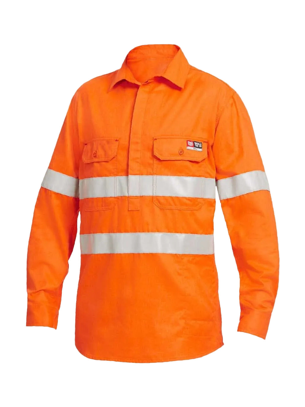 KingGee - Men's ShieldTec FR Hi Vis Closed Front Taped Shirt PPE2 - Y04150
