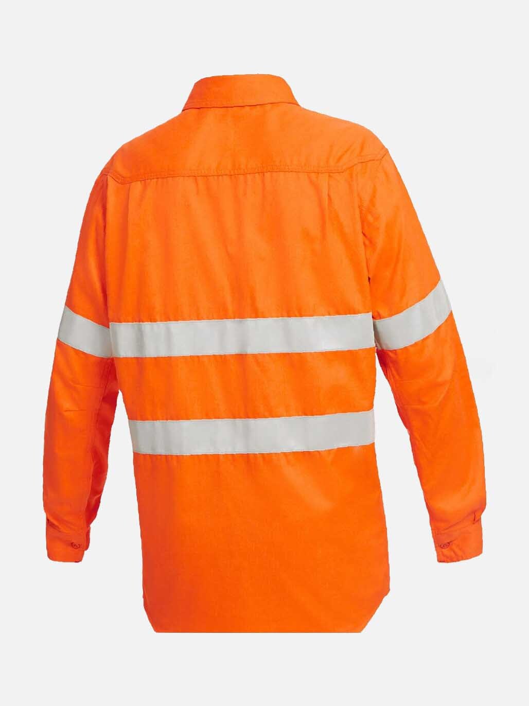 KingGee - Men's ShieldTec FR Hi Vis Closed Front Taped Shirt PPE2 - Y04150
