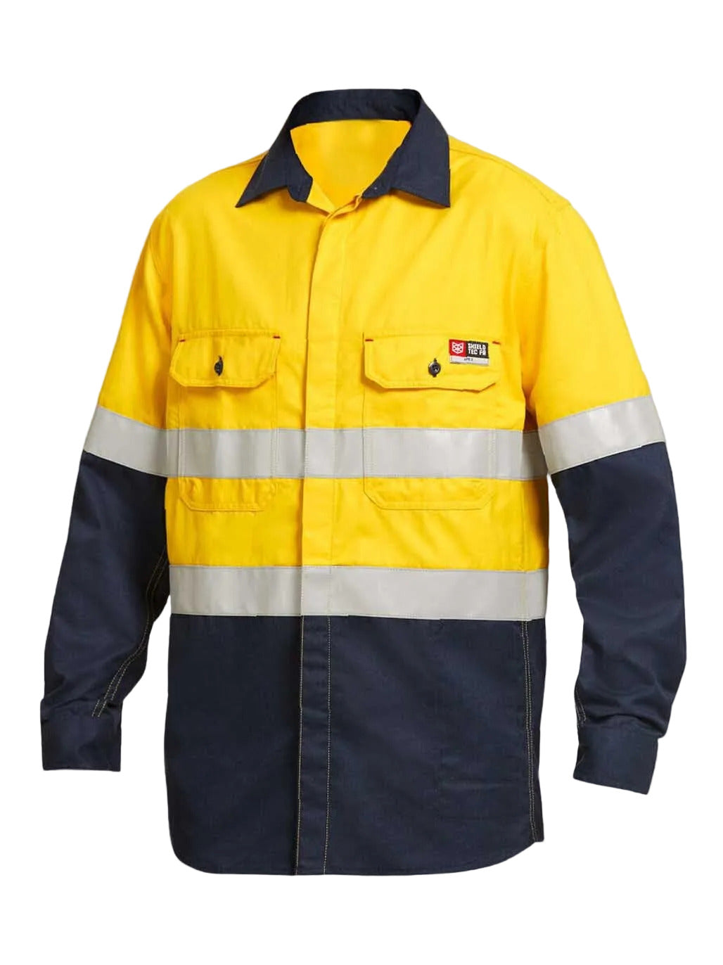 KingGee - Unisex ShieldTec FR Hi-Vis 2 Tone Taped Shirt PPE2 - Y04350