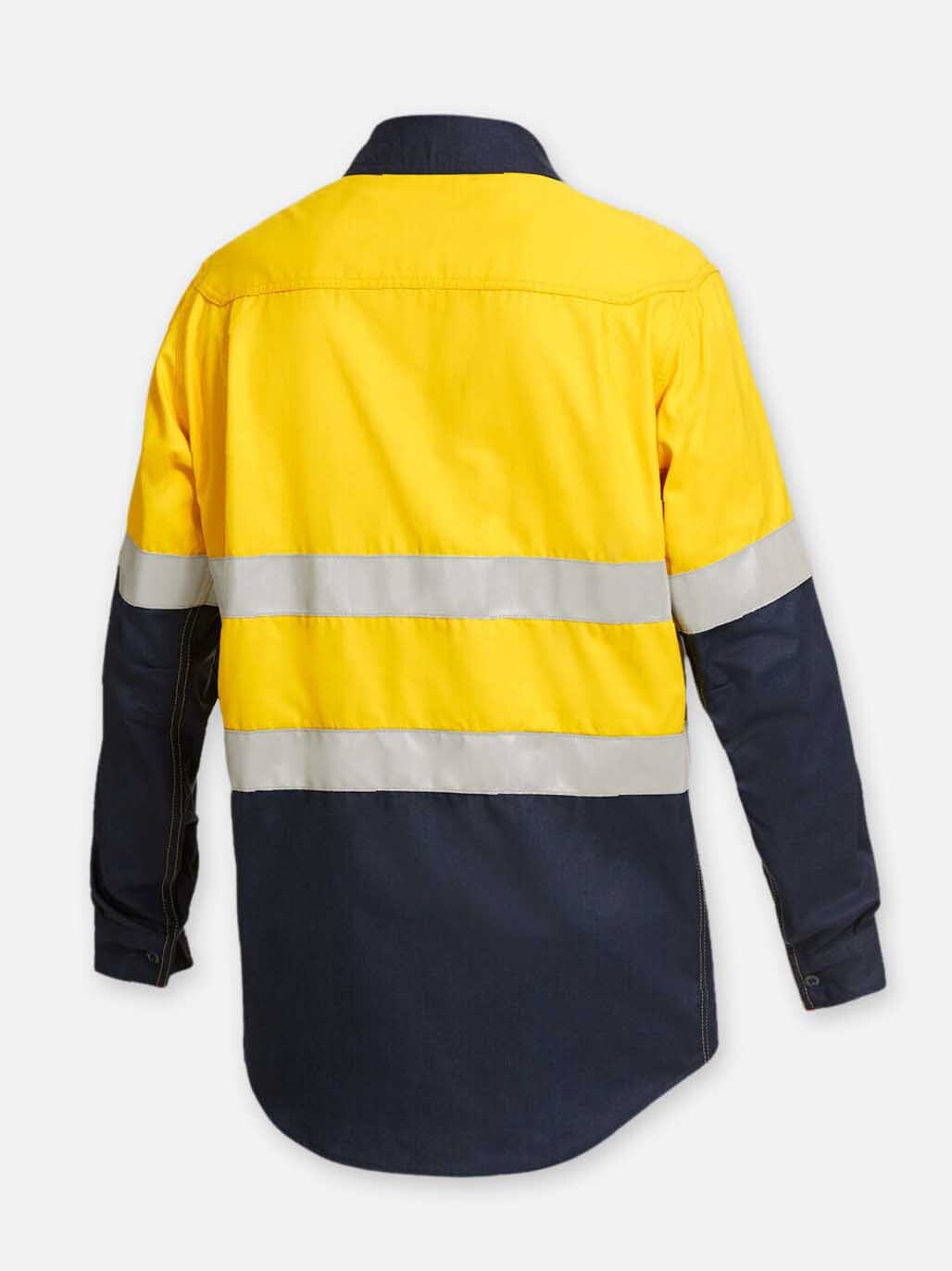 KingGee - Unisex ShieldTec FR Hi-Vis 2 Tone Taped Shirt PPE2 - Y04350