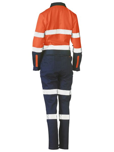 Bisley - Women's Taped Hi Vis Cotton Drill Coverall - BCL6066T