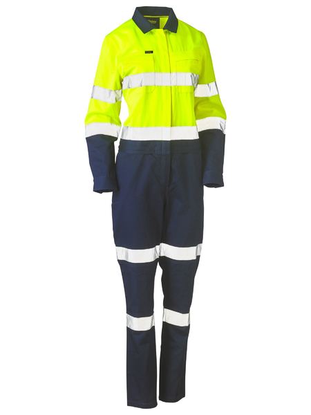 Bisley - Women's Taped Hi Vis Cotton Drill Coverall - BCL6066T