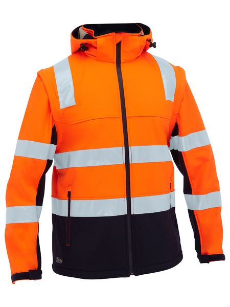 Bisley - Men's Taped Two Tone Hi Vis 3 in 1 Soft Shell Jacket - BJ6078T