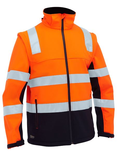 Bisley - Men's Taped Two Tone Hi Vis 3 in 1 Soft Shell Jacket - BJ6078T