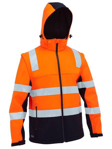 Bisley - Men's Taped Two Tone Hi Vis 3 in 1 Soft Shell Jacket - BJ6078T