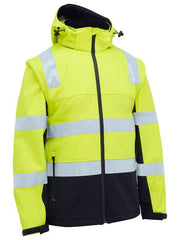 Bisley - Men's Taped Two Tone Hi Vis 3 in 1 Soft Shell Jacket - BJ6078T