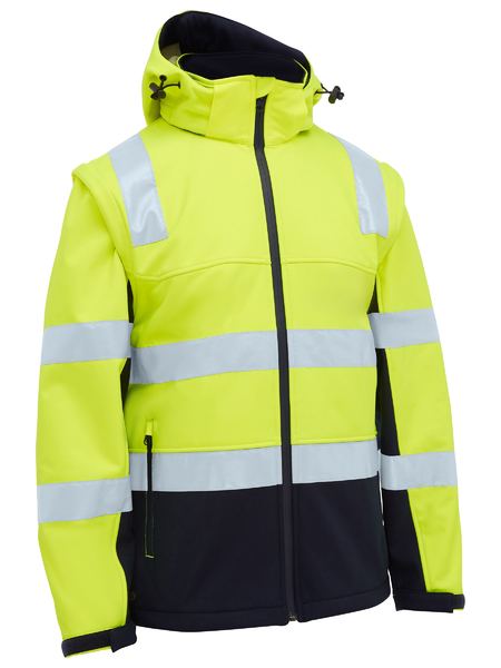 Bisley - Men's Taped Two Tone Hi Vis 3 in 1 Soft Shell Jacket - BJ6078T