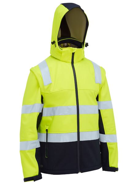 Bisley - Men's Taped Two Tone Hi Vis 3 in 1 Soft Shell Jacket - BJ6078T