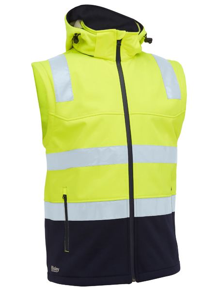 Bisley - Men's Taped Two Tone Hi Vis 3 in 1 Soft Shell Jacket - BJ6078T
