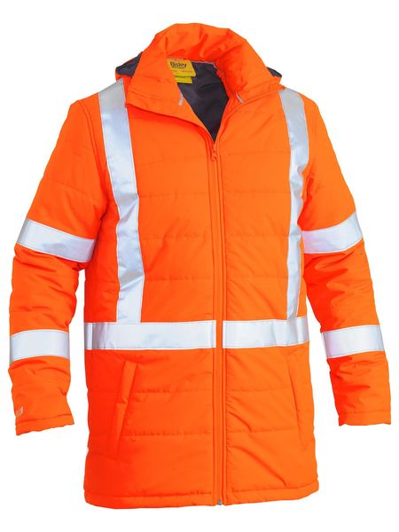 Bisley - Unisex Taped Hi Vis Puffer Jacket with X Back - BJ6379XT