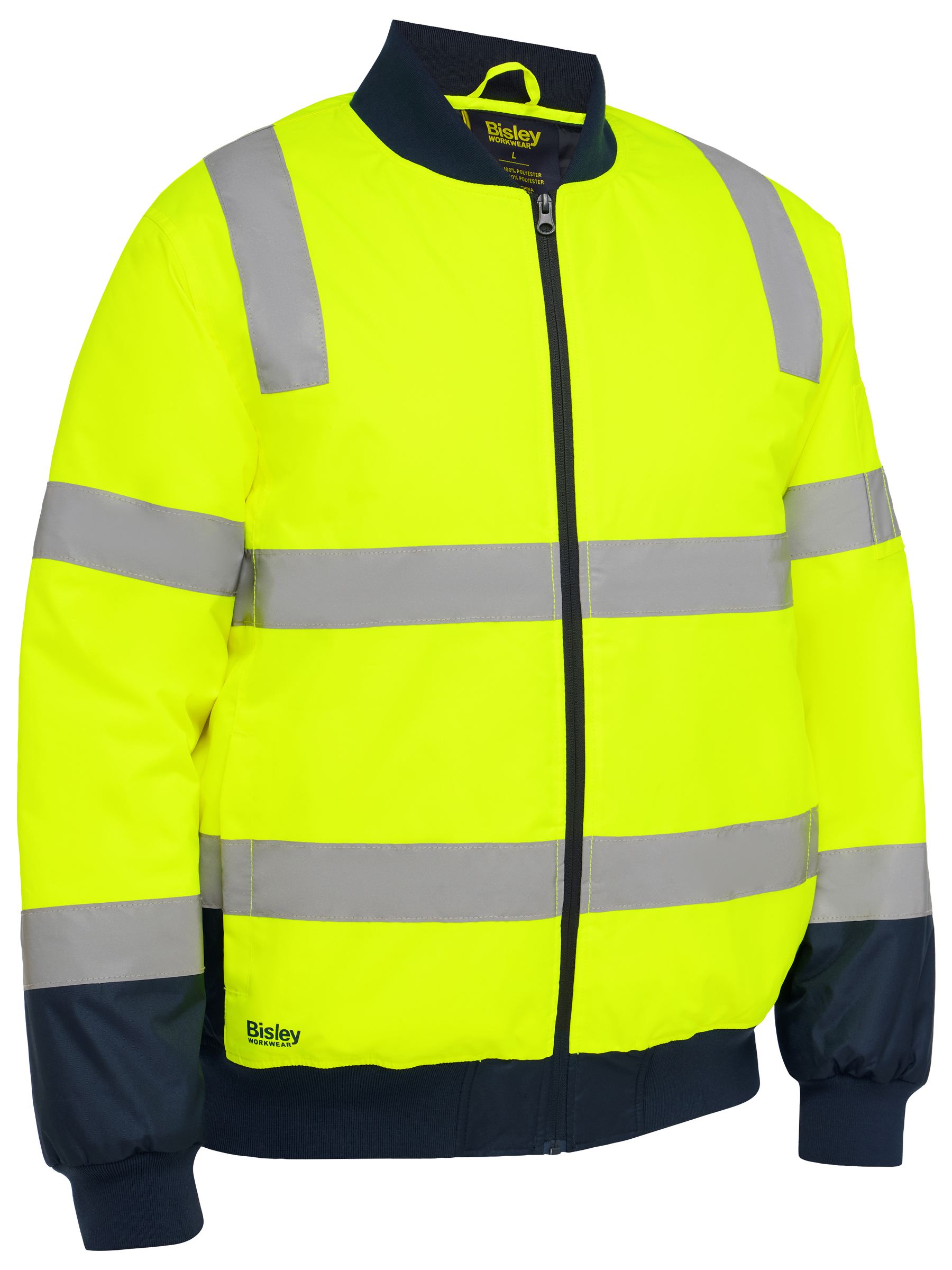 Bisley - Unisex Taped Hi Vis Bomber Jacket with Padded Lining - BJ6730T