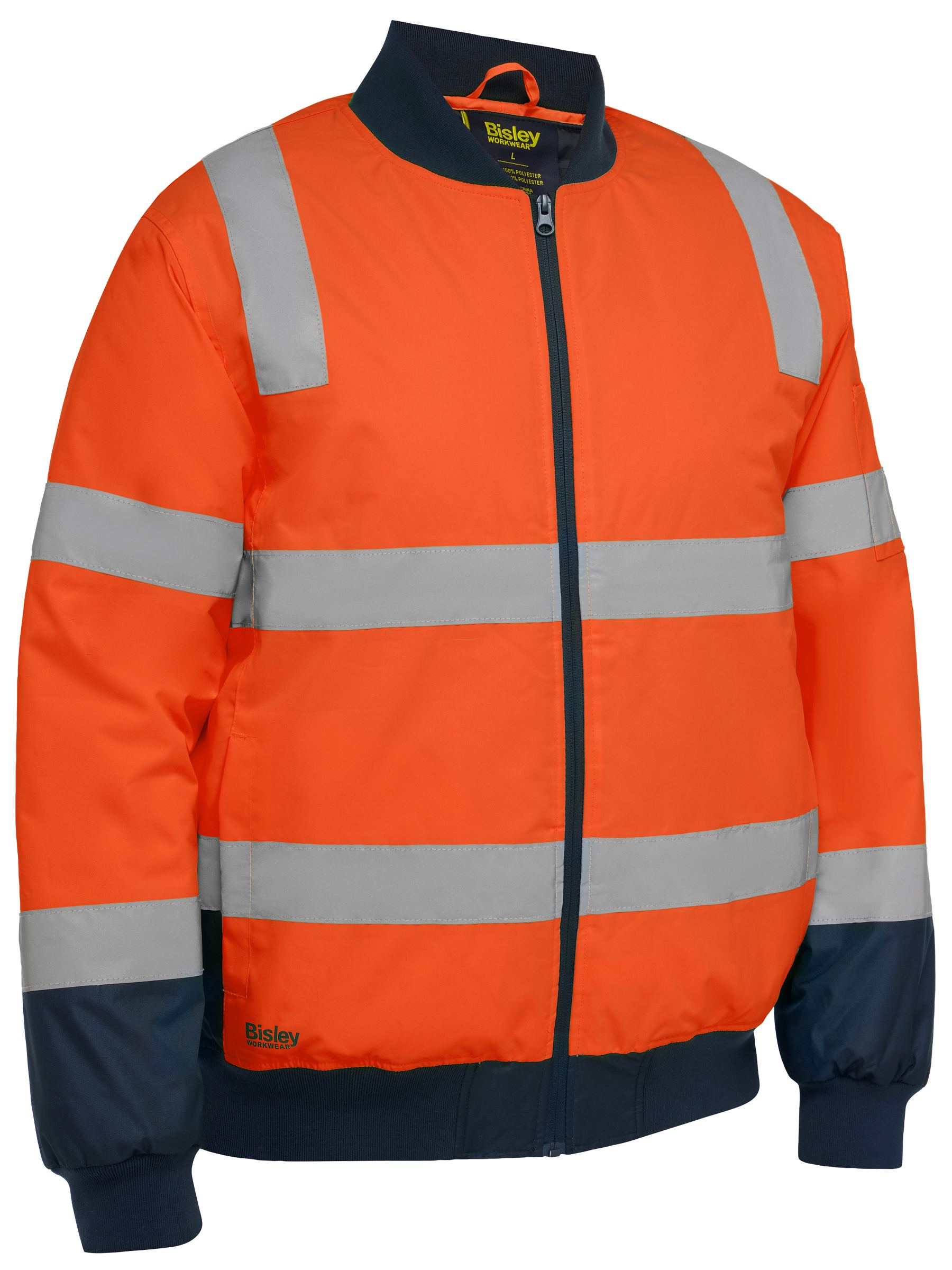 Bisley - Unisex Taped Hi Vis Bomber Jacket with Padded Lining - BJ6730T
