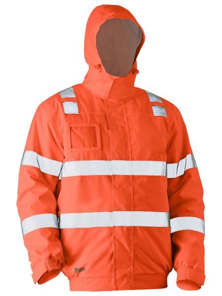Bisley - Unisex Taped Hi Vis Wet Weather Bomber Jacket - BJ6770T