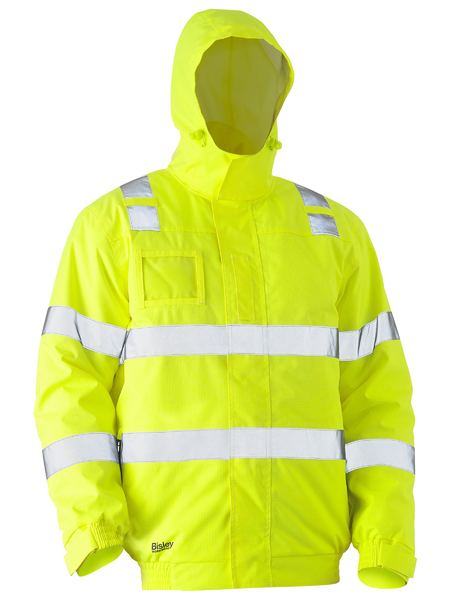 Bisley - Unisex Taped Hi Vis Wet Weather Bomber Jacket - BJ6770T