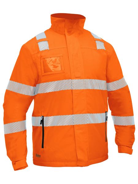 Bisley - Men's Taped Hi Vis Heated Jacket with Hood - BJ6842T
