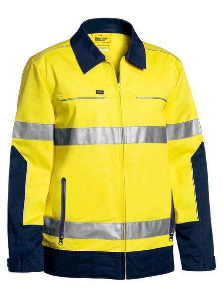 Bisley - Unisex Taped Hi Vis Drill Jacket with Liquid Repellent Finish - BJ6917T
