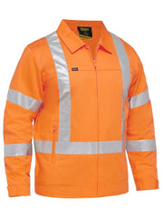 Bisley - Men's X Taped Hi Vis Drill Jacket With Liquid Repellent Finish - BJ6919XT
