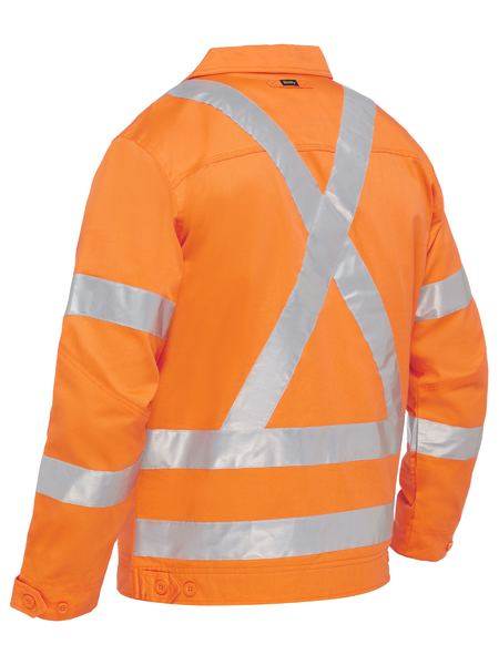 Bisley - Men's X Taped Hi Vis Drill Jacket With Liquid Repellent Finish - BJ6919XT