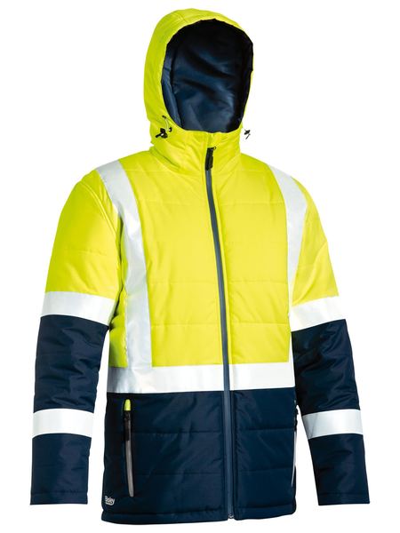 Bisley - Unisex Taped Hi Vis Puffer Jacket - BJ6929HT