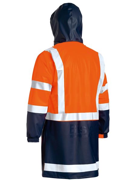 Bisley - Unisex Taped Hi Vis Stretch PU Rain Coat - BJ6935HT