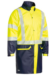 Bisley - Unisex Taped Hi Vis Stretch PU Rain Coat - BJ6935HT