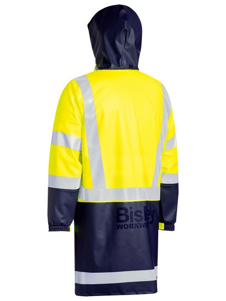 Bisley - Unisex Taped Hi Vis Stretch PU Rain Coat - BJ6935HT