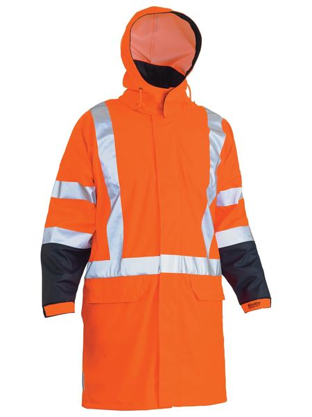 Bisley - Unisex X Taped Hi Vis TTMC Stretch PU Rain Coat - BJ6955XT