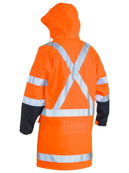 Bisley - Unisex X Taped Hi Vis TTMC Stretch PU Rain Coat - BJ6955XT