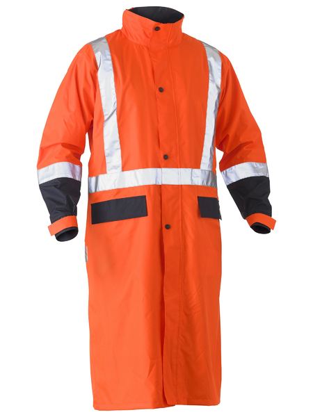 Bisley - Unisex Taped Hi Vis Long Rain Coat - BJ6961T