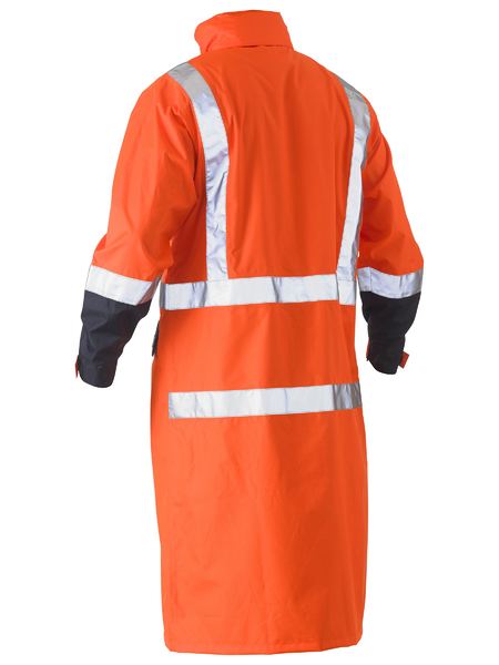 Bisley - Unisex Taped Hi Vis Long Rain Coat - BJ6961T