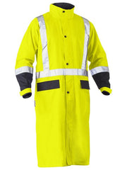 Bisley - Unisex Taped Hi Vis Long Rain Coat - BJ6961T