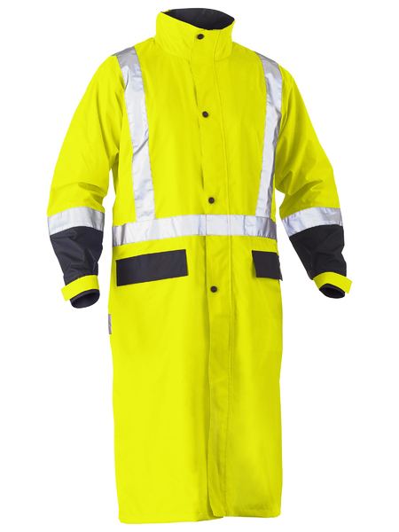 Bisley - Unisex Taped Hi Vis Long Rain Coat - BJ6961T